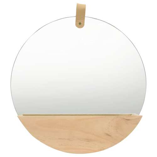Wall Mirror Solid Pinewood 35 cm