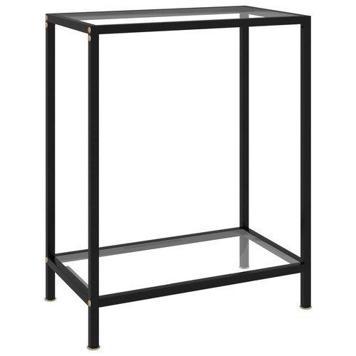 Console Table Transparent 60x35x75 cm Tempered Glass