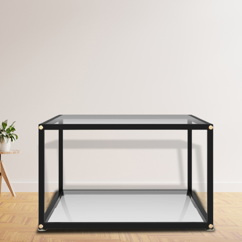 Tea Table Transparent 60x60x35 cm Tempered Glass