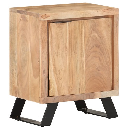 Bedside Cabinet 40x30x50 cm Solid Acacia Wood with Live Edges