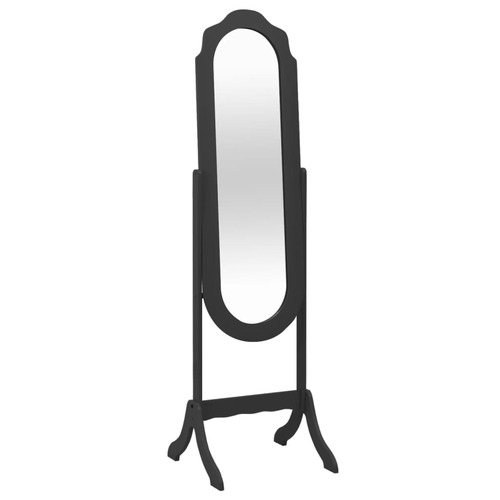 Free Standing Mirror Black 46x48x164 cm