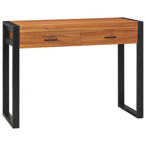 Desk with 2 Drawers 100x40x75 cm Recycled Teak Wood