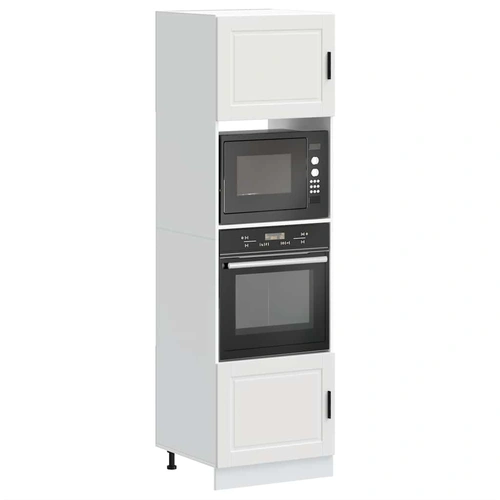Oven Cabinets 2 pcs Porto White Engineered Wood