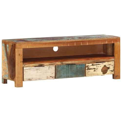 TV Cabinet 110x30x40 cm Solid Wood Reclaimed