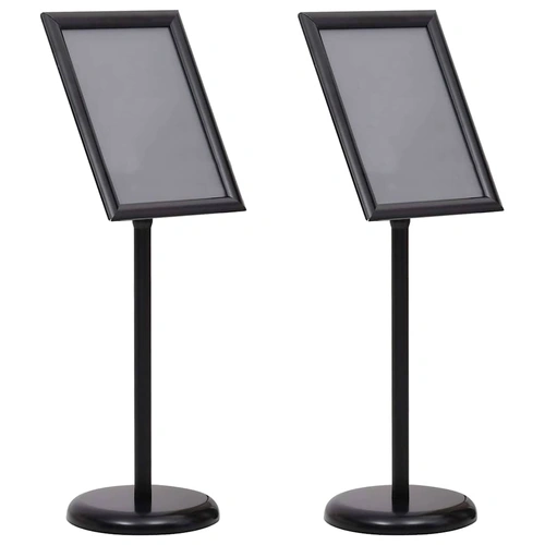 Poster Stands 2 pcs Black 45 x 33 x 88 cm Aluminium alloy