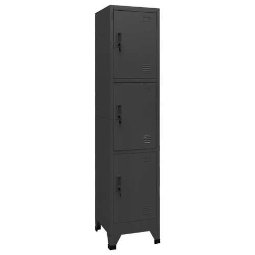 Locker Cabinet Anthracite 38x45x180 cm Steel