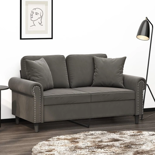 Throw Pillows 2 Piece Dark Grey 40x40 cm Velvet