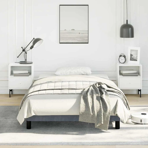 Bed Frame without Mattress Dark Grey King Single Velvet