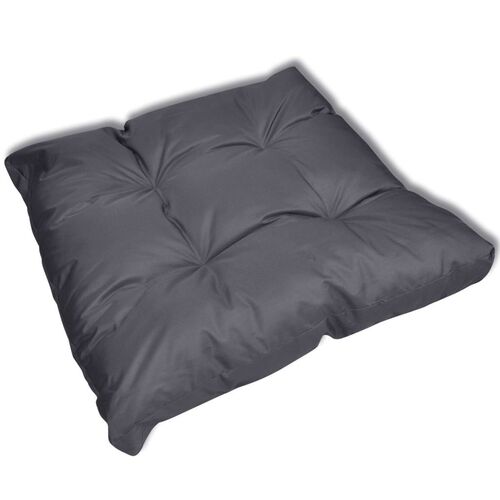 Upholstered Seat Cushion 80 x 80 x 10 cm Grey