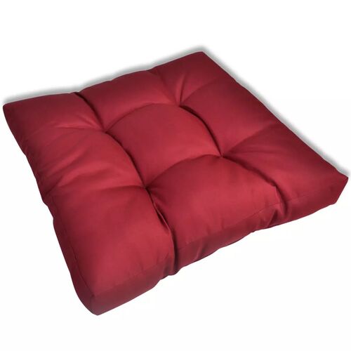 Upholstered Seat Cushion 60 x 60 x 10 cm Wine Red