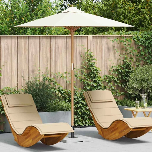 Garden Parasol Cream white 217 x 217 x 230 cm Bamboo