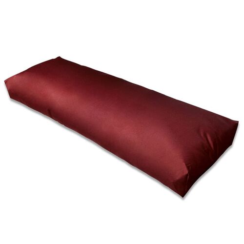 Upholstered Back Cushion Wine Red 120 x 40 x 10 cm