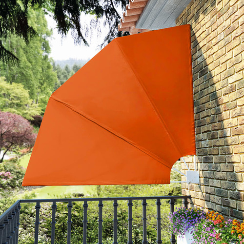 Collapsible Balcony Side Awning Terracotta 210x210 cm