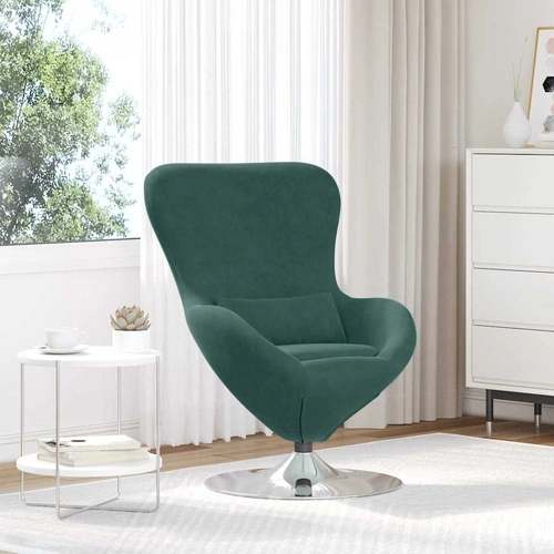 Egg Chair Dark green 63 x 73 x 90 cm Velvet