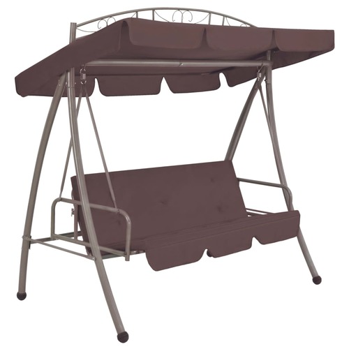 43242 Outdoor Convertible Swing Bench with Canopy Coffee