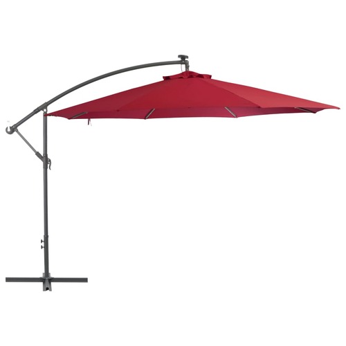 Cantilever Umbrella with Aluminium Pole 350 cm Bordeaux Red