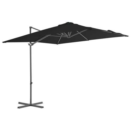 Cantilever Umbrella with Steel Pole Black 250x250 cm