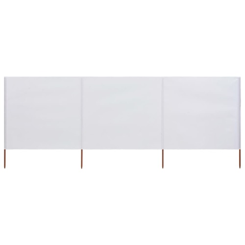 3-panel Wind Screen Fabric 400x80 cm Sand White