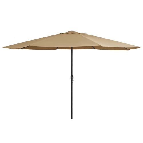 Outdoor Parasol with Metal Pole 400 cm Taupe