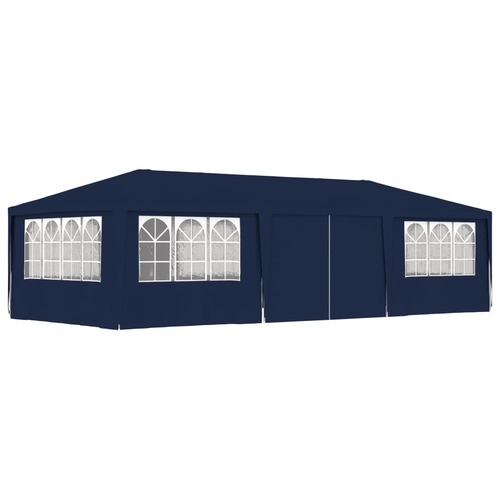 Professional Party Tent with Side Walls 4x9 m Blue 90 g/m²