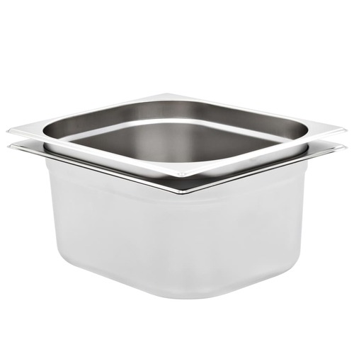 Gastronorm Containers 2 pcs GN 1/2 150 mm Stainless Steel