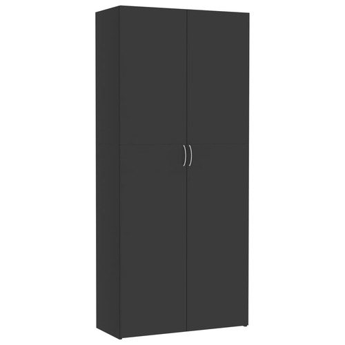 Storage Cabinet Grey 80x35.5x180 cm Chipboard