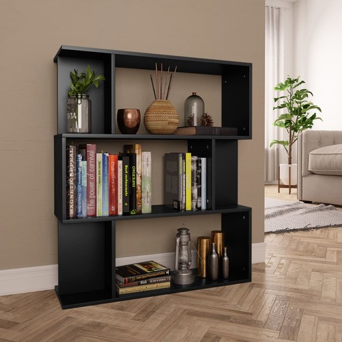 Book Cabinet/Room Divider Black 80x24x96 cm Chipboard
