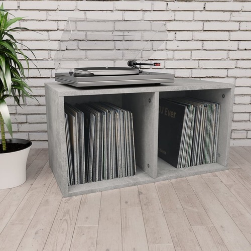 Vinyl Storage Box Concrete Grey 71x34x36 cm Chipboard