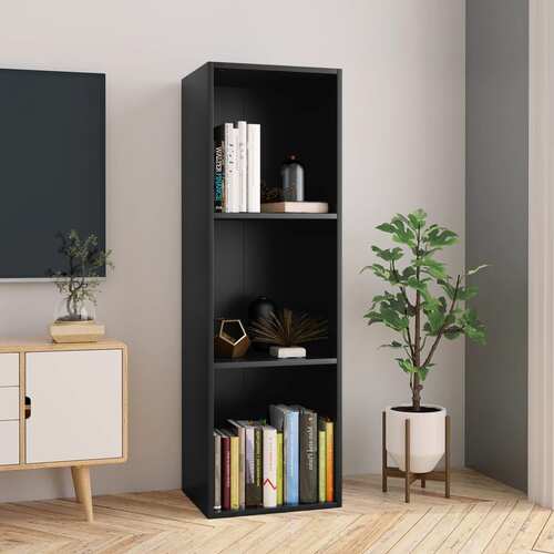 Book Cabinet/TV Cabinet Black 36x30x114 cm Chipboard