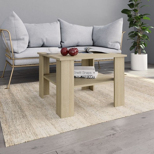 Coffee Table Sonoma Oak 60x60x42 cm Chipboard