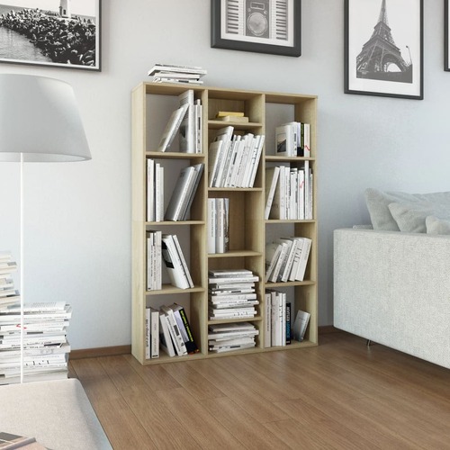 Room Divider/Book Cabinet Sonoma Oak 100x24x140 cm Chipboard