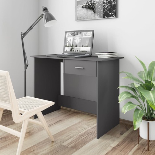 Desk Grey 100x50x76 cm Chipboard