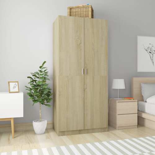 Wardrobe Sonoma Oak 90x52x200 cm Chipboard