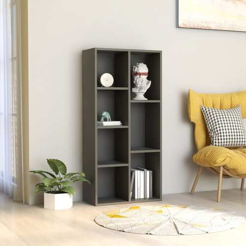Book Cabinet Grey 50x25x106 cm Chipboard