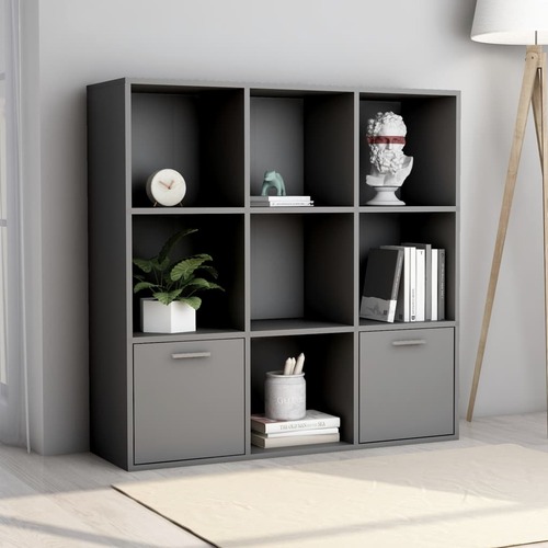 Book Cabinet Grey 98x30x98 cm Chipboard
