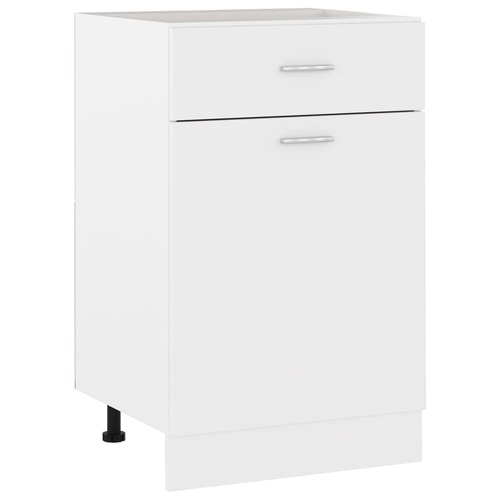 Drawer Bottom Cabinet White 50x46x81.5 cm Chipboard
