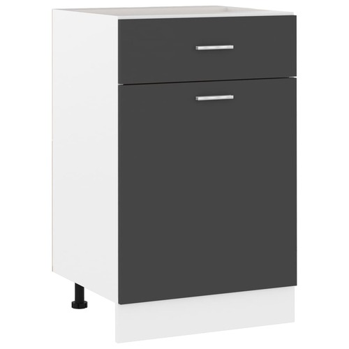 vidaXL Drawer Bottom Cabinet Grey 50x46x81.5 cm Chipboard