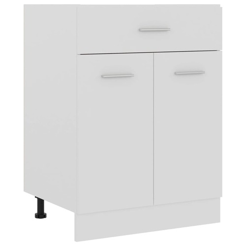 Drawer Bottom Cabinet White 60x46x81.5 cm Chipboard