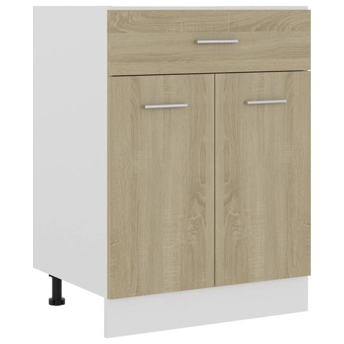 Drawer Bottom Cabinet Sonoma Oak 60x46x81.5 cm Chipboard