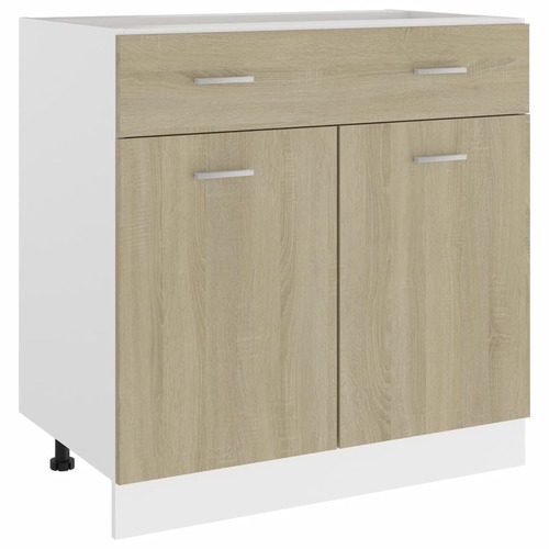 Drawer Bottom Cabinet Sonoma Oak 80x46x81.5 cm Chipboard