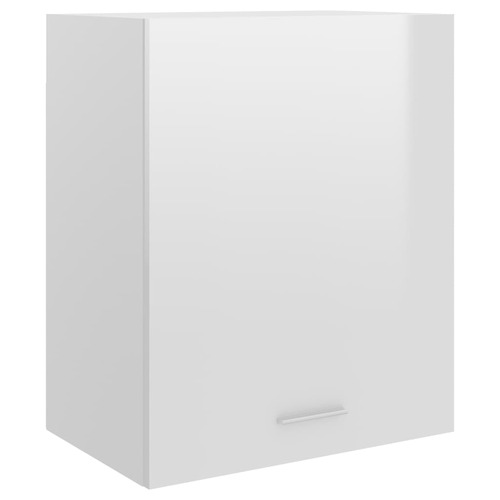 Hanging Cabinet High Gloss White 50x31x60 cm Chipboard
