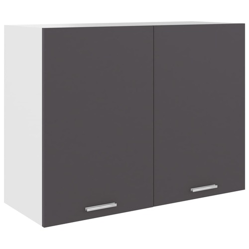 Hanging Cabinet Grey 80x31x60 cm Chipboard