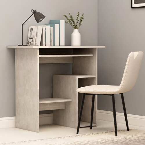 Desk Concrete Grey 80x45x74 cm Chipboard