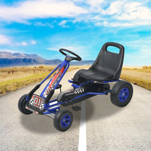 Pedal Go Kart with Adjustable Seat Blue