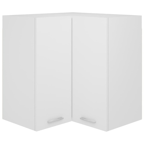 Hanging Corner Cabinet White 57x57x60 cm Chipboard