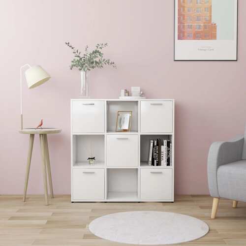 Book Cabinet White 90x30x90 cm Chipboard