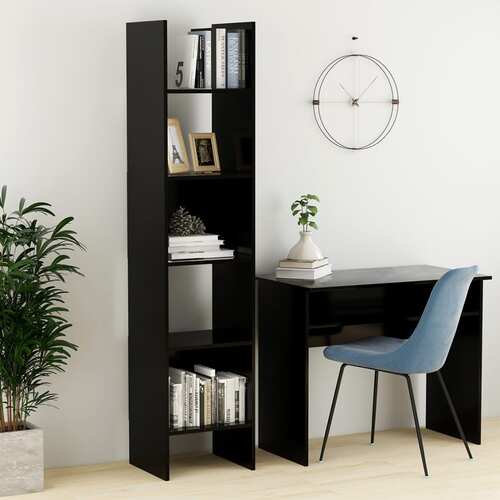Book Cabinet Black 40x35x180 cm Chipboard