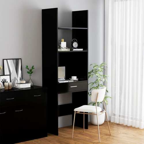 Book Cabinet Black 60x35x180 cm Chipboard