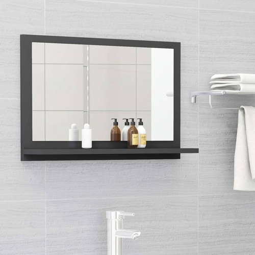 Bathroom Mirror Grey 60cm Chipboard