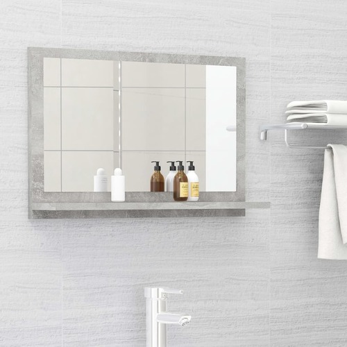 Bathroom Mirror Concrete Grey 60cm Chipboard